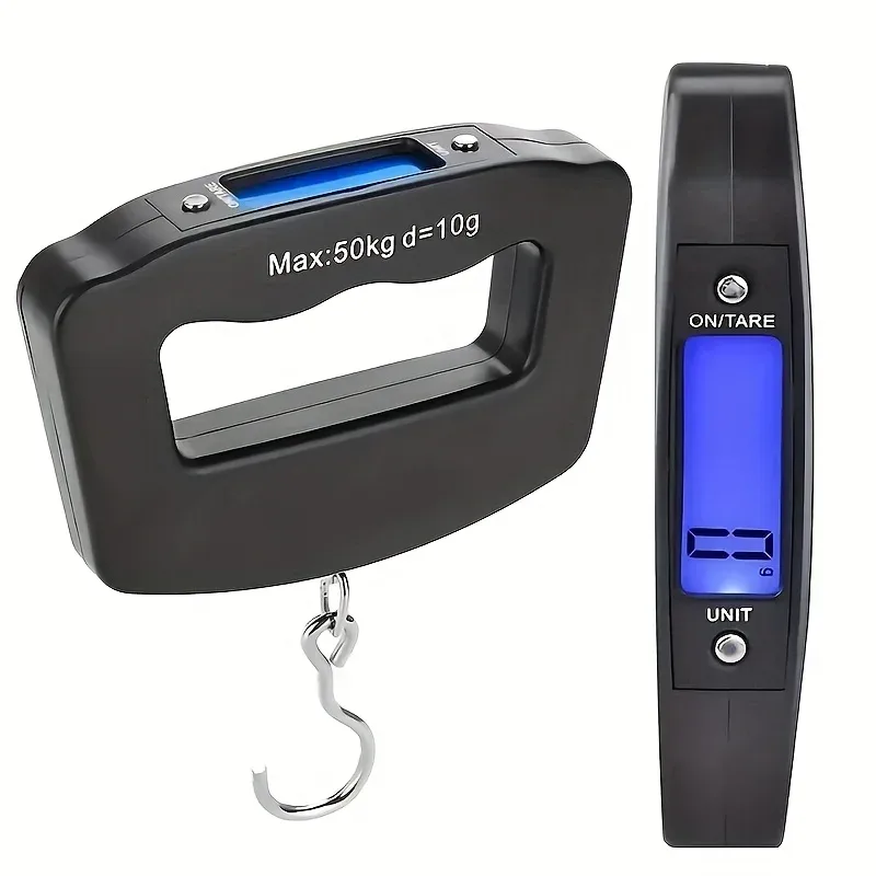 balance numérique portable pour bagages 50 kg/10 g avec écran lcd rétroéclairé, 4 unités de mesure, balance de