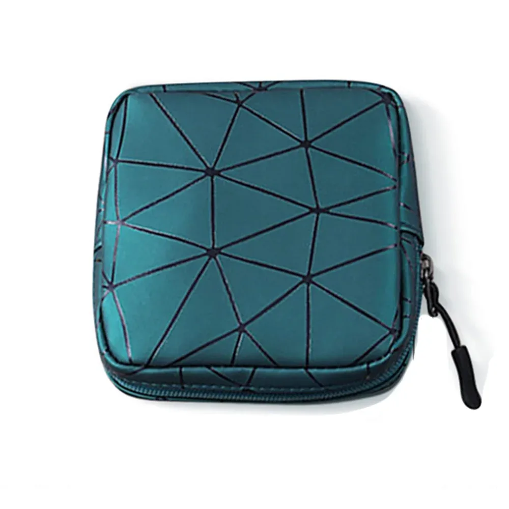 sac de rangement pour serviettes hygiéniques, sac d'époque féminin étanche en cuir avec fermeture éclair pour adolescentes femmes, petite poudre de maquillage, portefeuille