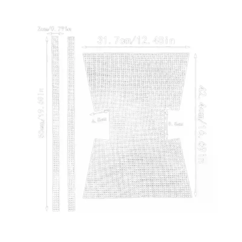 kit de sacs à tricoter et à crocheter diy, feuilles de toile plastique maillée, rubans, accessoires et outils pour sacs à bandoulière faits main