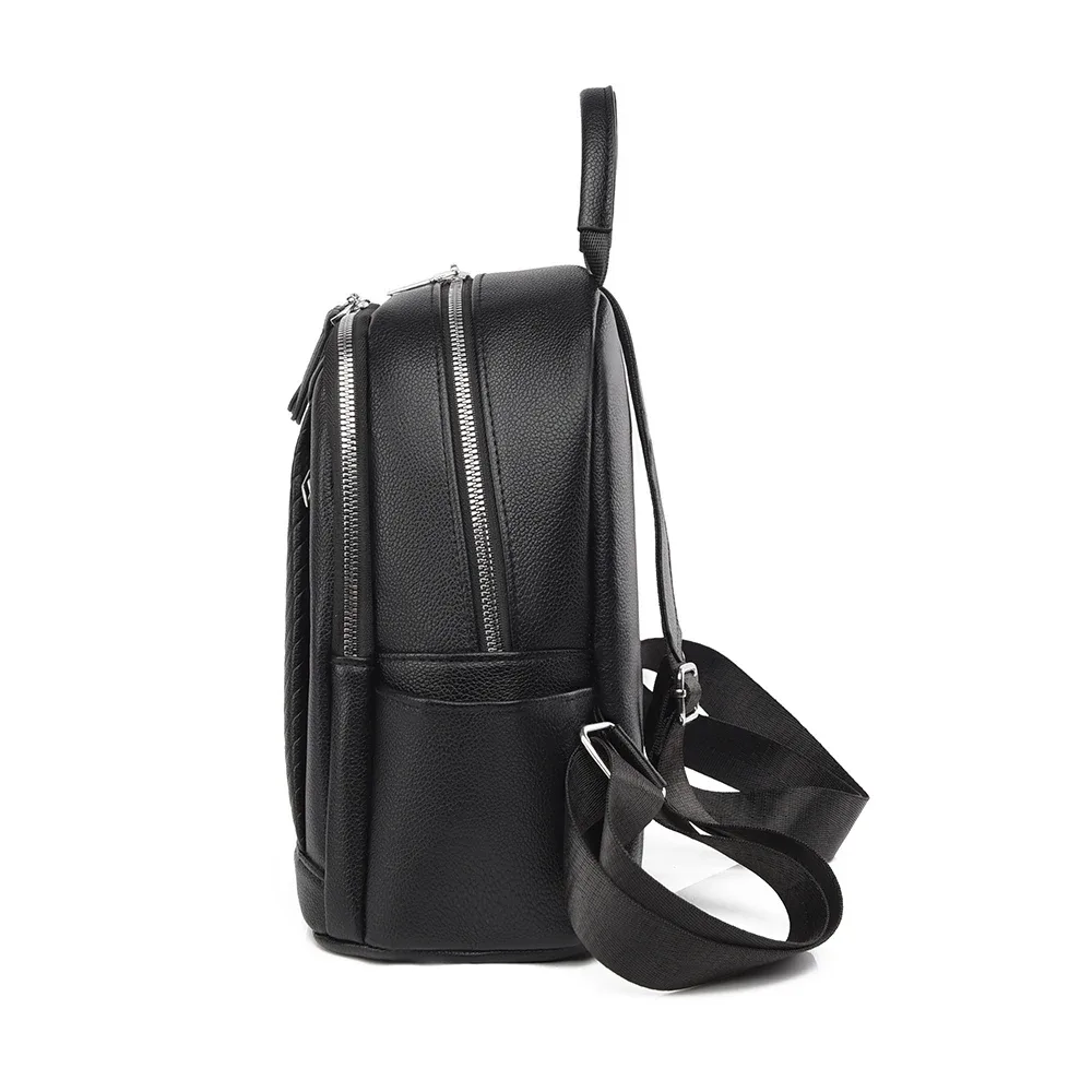 sac à dos à trois voies en pu pour femmes, sac à dos de voyage de banlieue multifonctionnel, polyvalent pour toutes les saisons, disponible en plusieurs couleurs