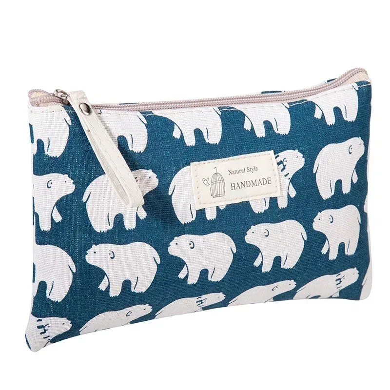 sac à cosmétiques en toile imprimée à la mode, pour le rangement du maquillage, petits sacs de maquillage de voyage, organisateur, sac de rouge à lèvres pour femmes