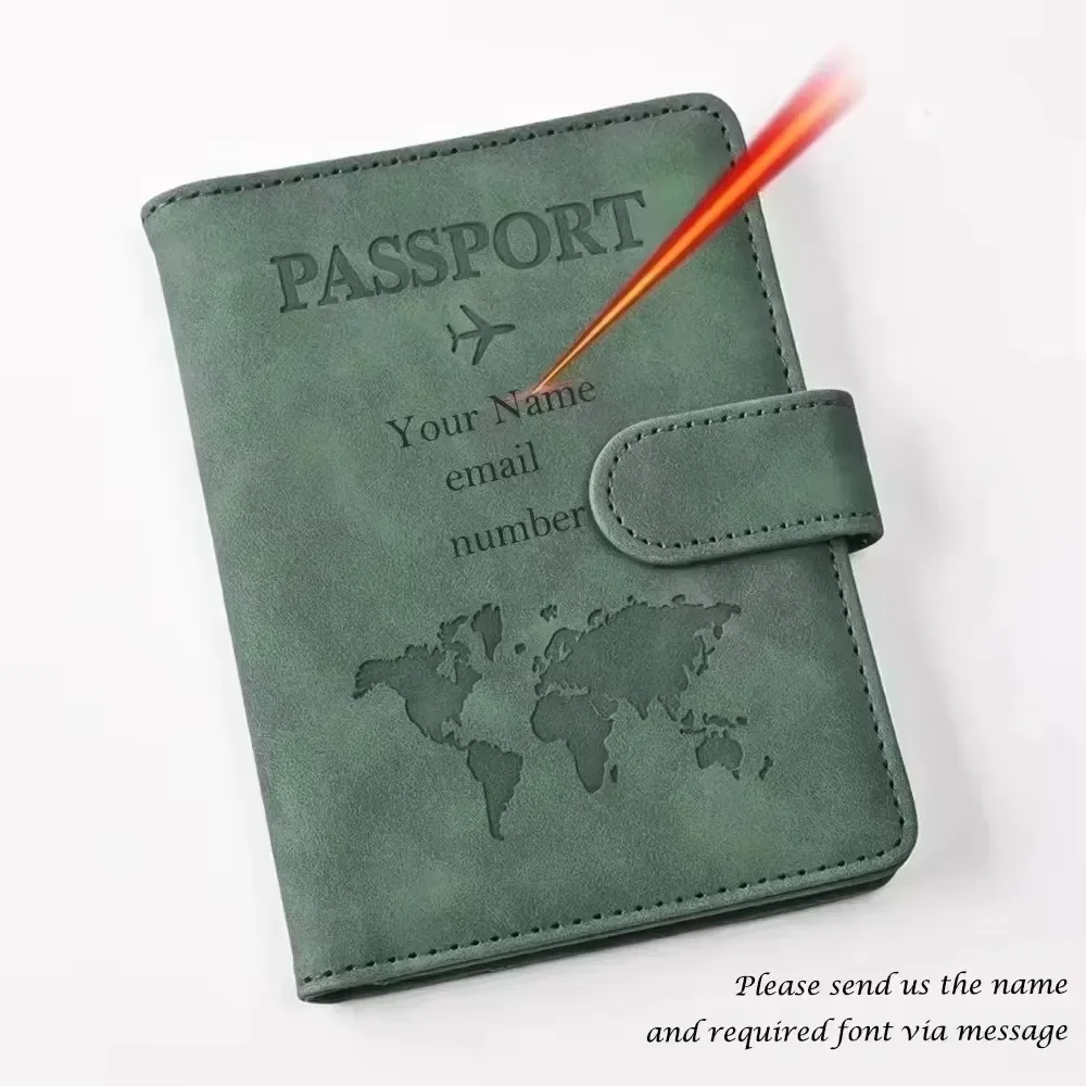 protège-passeport personnalisé avec nom pour couples, étui en cuir pu pour passeport, cartes d'identité et bancaires, accessoires de voyage, porte-passeport sur mesure, cadeau de voyage, organiseur de documents