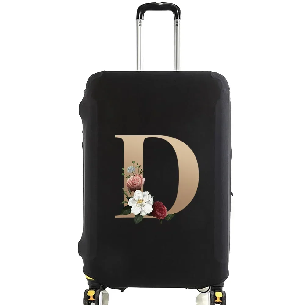 housse de protection pour valise de voyage, housse de protection élastique épaisse pour bagages de 18 à 28 pouces, étui de sac de voyage pour bagages, lettre dorée imprimée