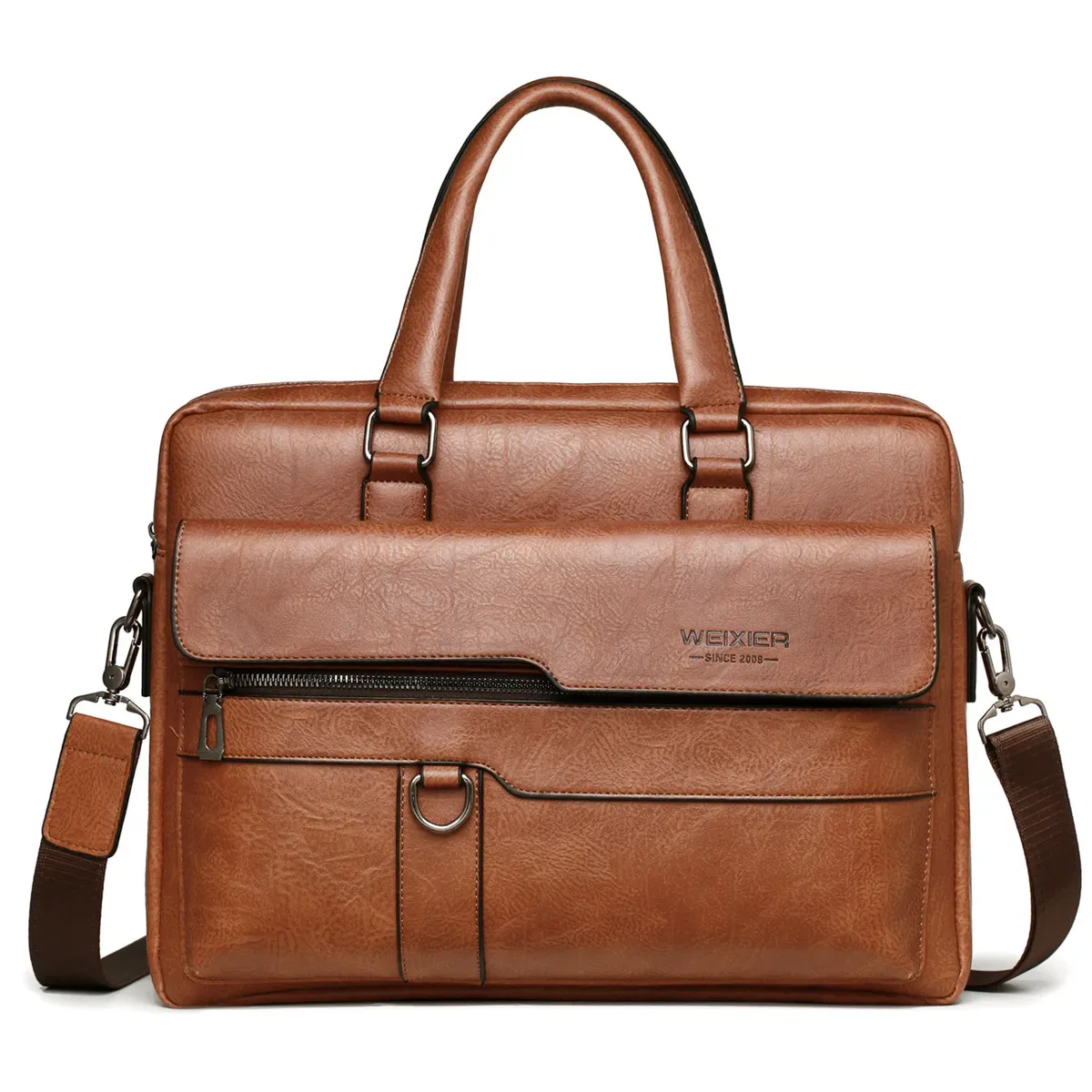 Porte-documents en cuir PU pour hommes, sac de bonne qualité, marque célèbre, sacs à bandoulière, sac à main de bureau pour ordinateur portable de 14 pouces, 2023