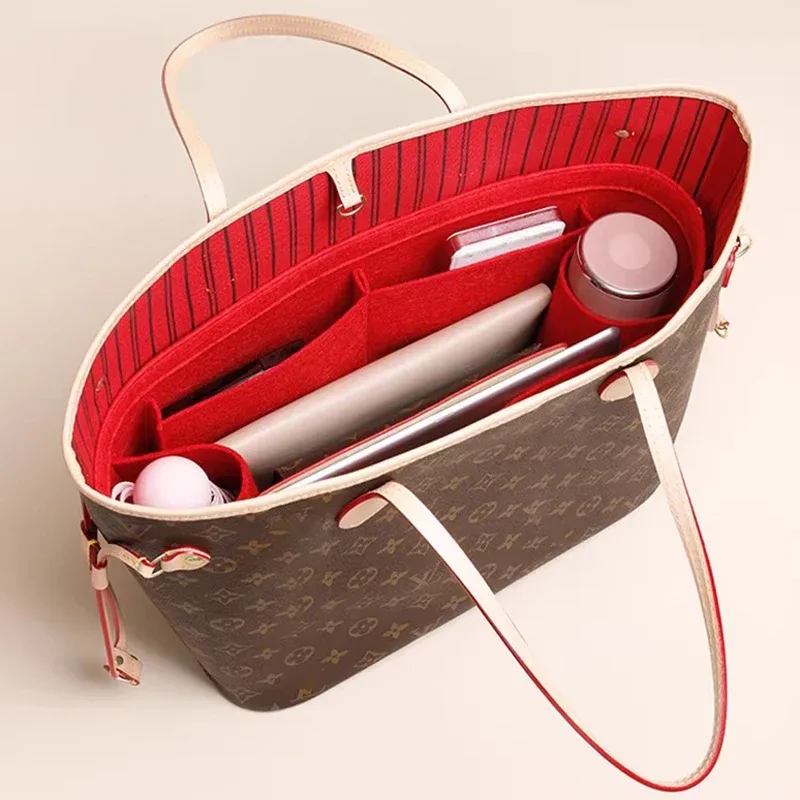 organisateur de sac à main en feutre pour lv neverfull mm, insert pour sacs fourre-tout et sacs à main, organisateur de sac fourre-tout