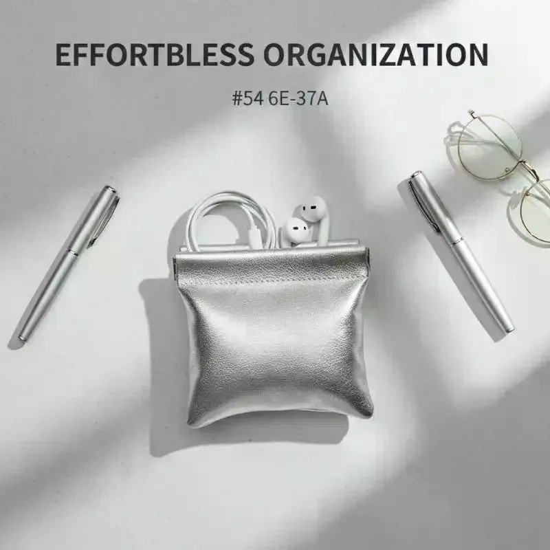 sac organisateur de câbles à fermeture automatique, pochette de rangement multi-usages pour câbles de données, rouges à lèvres, accessoires de voyage