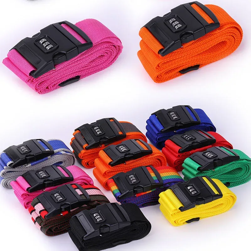 cipher lock sangles de bagage réglable valise de voyage boucle sangle ceinture de bagage accessoires de voyage valise emballage ceintures de sécurité