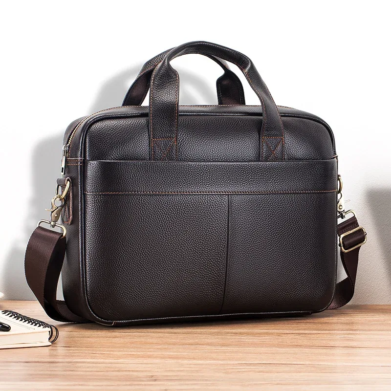 sacs pour hommes très demandés, sacs à main en cuir, porte-documents en cuir de vachette pleine fleur pour hommes, sacoche pour ordinateur portable 14 pouces