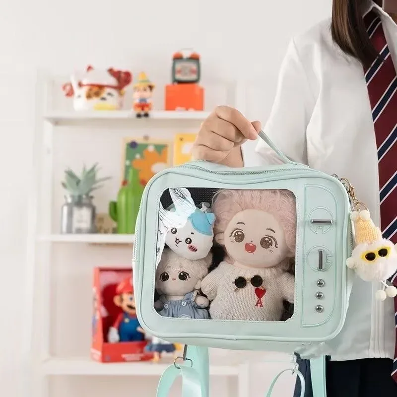 sac à dos lolita transparent pour femmes, sac à main japonais, sac à main fourre-tout, affichage de bricolage, poche transparente, fille kawaii, mignon, y2k