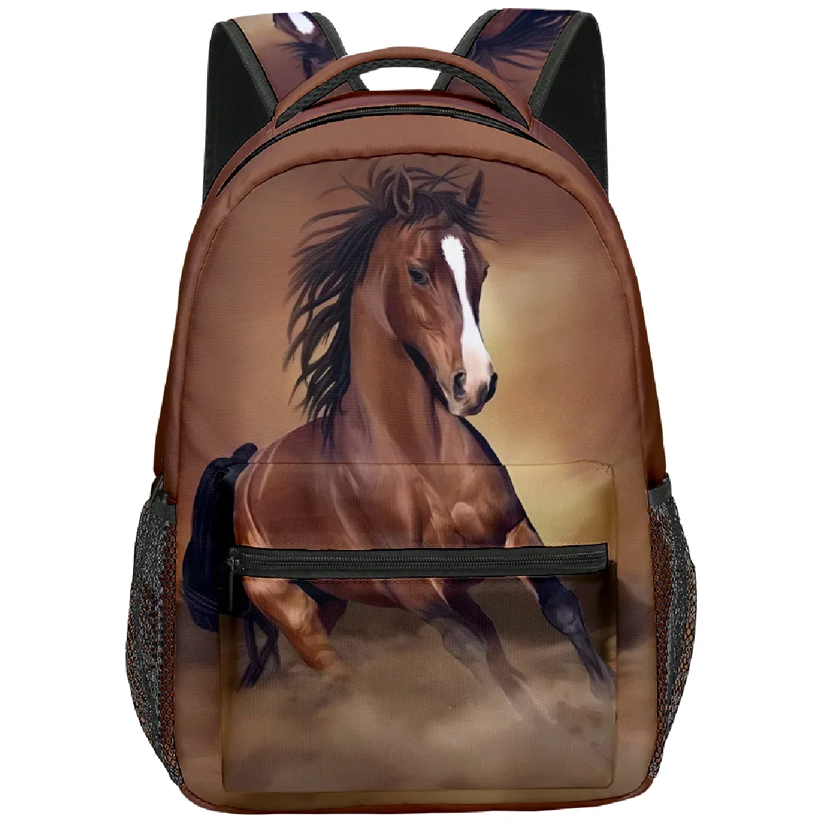 chimpopméthanol-sac à dos étanche pour étudiant, sac à dos pour ordinateur portable, impression 3d, oxford, cheval, licorne, voyage, garçons, filles, nouveauté