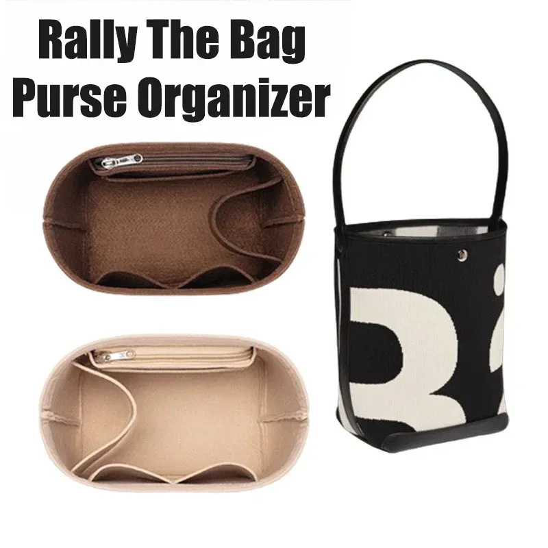 Organisateur de sac à insérer en feutre multi-poches, organisateur de maquillage, doublure parfaite pour les femmes, sacs à main, sac seau, accessoires, sac à cosmétiques