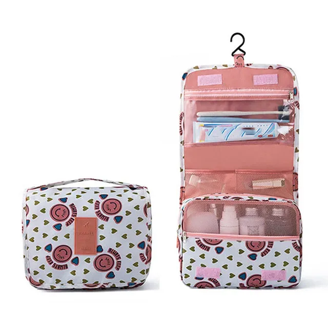 nouveau sac de rangement de maquillage de voyage sac à cosmétiques en nylon pour femmes sacs de maquillage de voyage suspendus kits d'organisation de toilette de lavage sacs de rangement