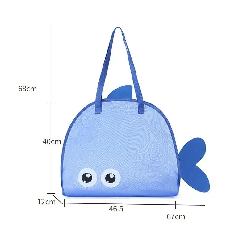 sac de rangement mignon de grande capacité, pochette d'organisation portable et pliable en maille pour jouets de plage, voyage, sports de plein air