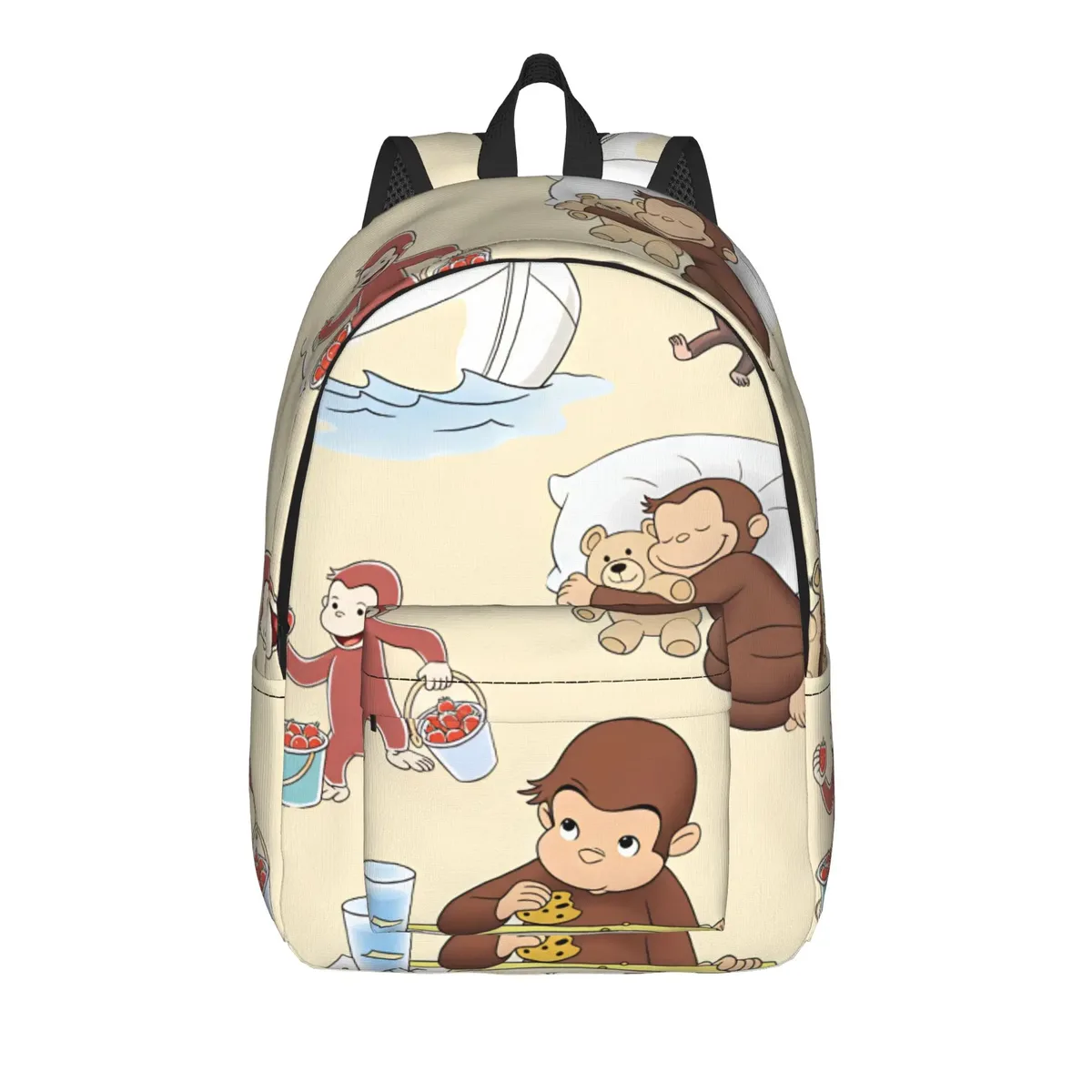 sac à dos multifonctionnel curious george, sacs à dos de trekking, sacs à dos colorés pour étudiants, sacs souples pour lycéens, style sac à dos