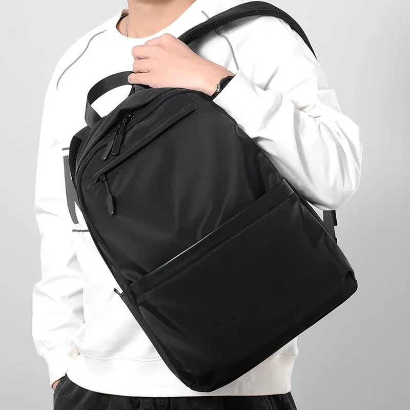 sac à dos étanche ultraléger de grande capacité pour homme, cartable d'école à la mode pour ordinateur portable de 15.6 pouces