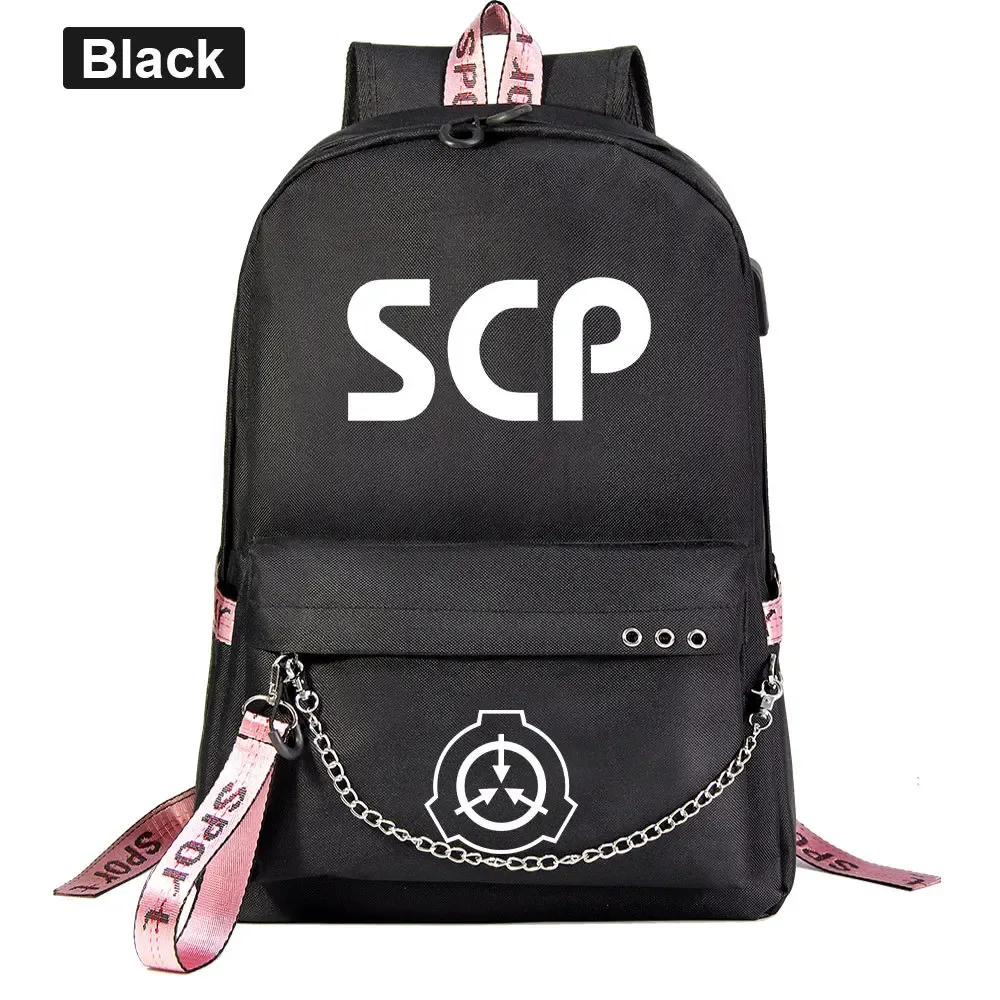 scp-sac à dos avec usb pour étudiants, cartable de voyage