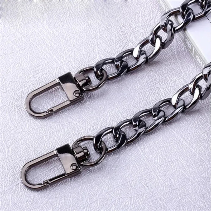 longue chaîne de sac à main en métal de 120cm, poignée de remplacement, sac à main, sac à bandoulière, accessoires de chaîne or/argent/noir