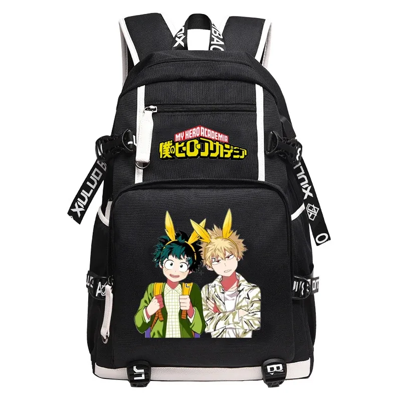 grand sac à dos anime oxford pour adolescentes, sac de voyage étanche, sac à dos bakugou katsuki pour hommes