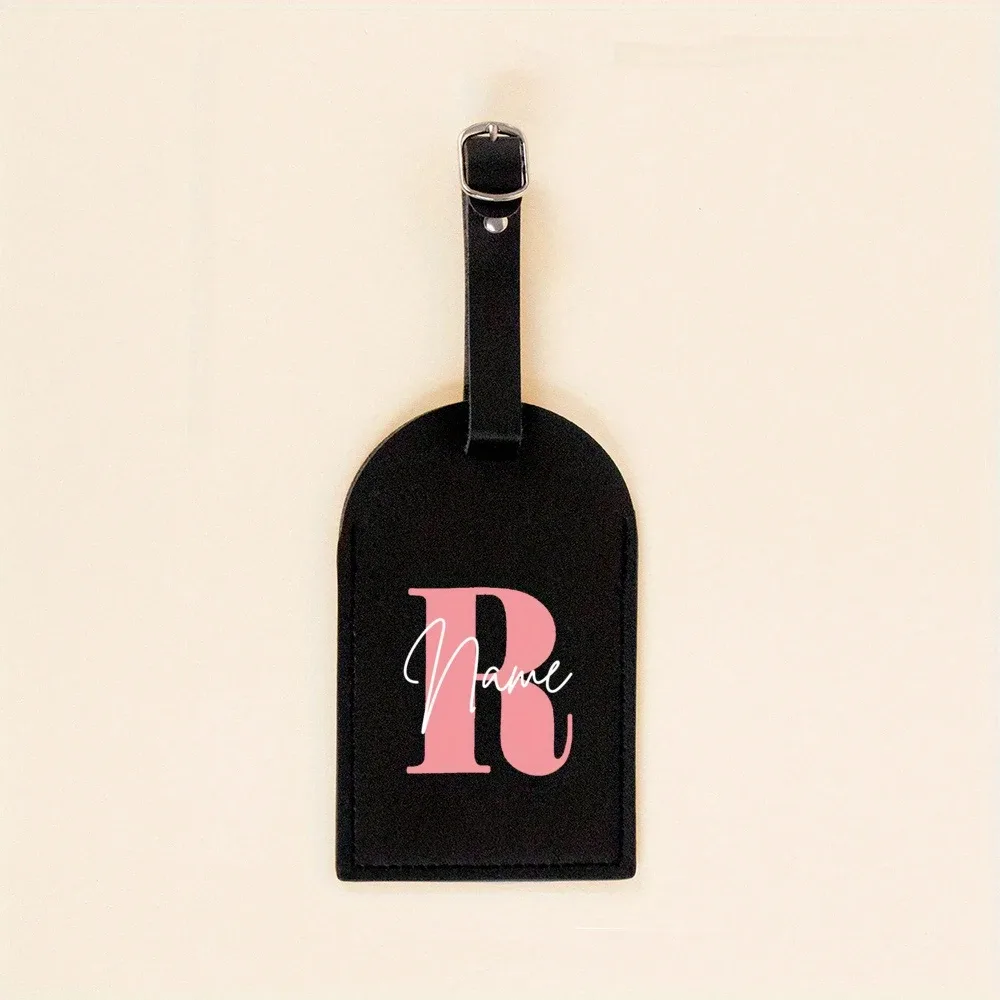 étiquette de bagage monogrammée pour valise, sac à main, étiquette de sac de voyage, étiquette avec initiales et nom, cadeau personnalisé