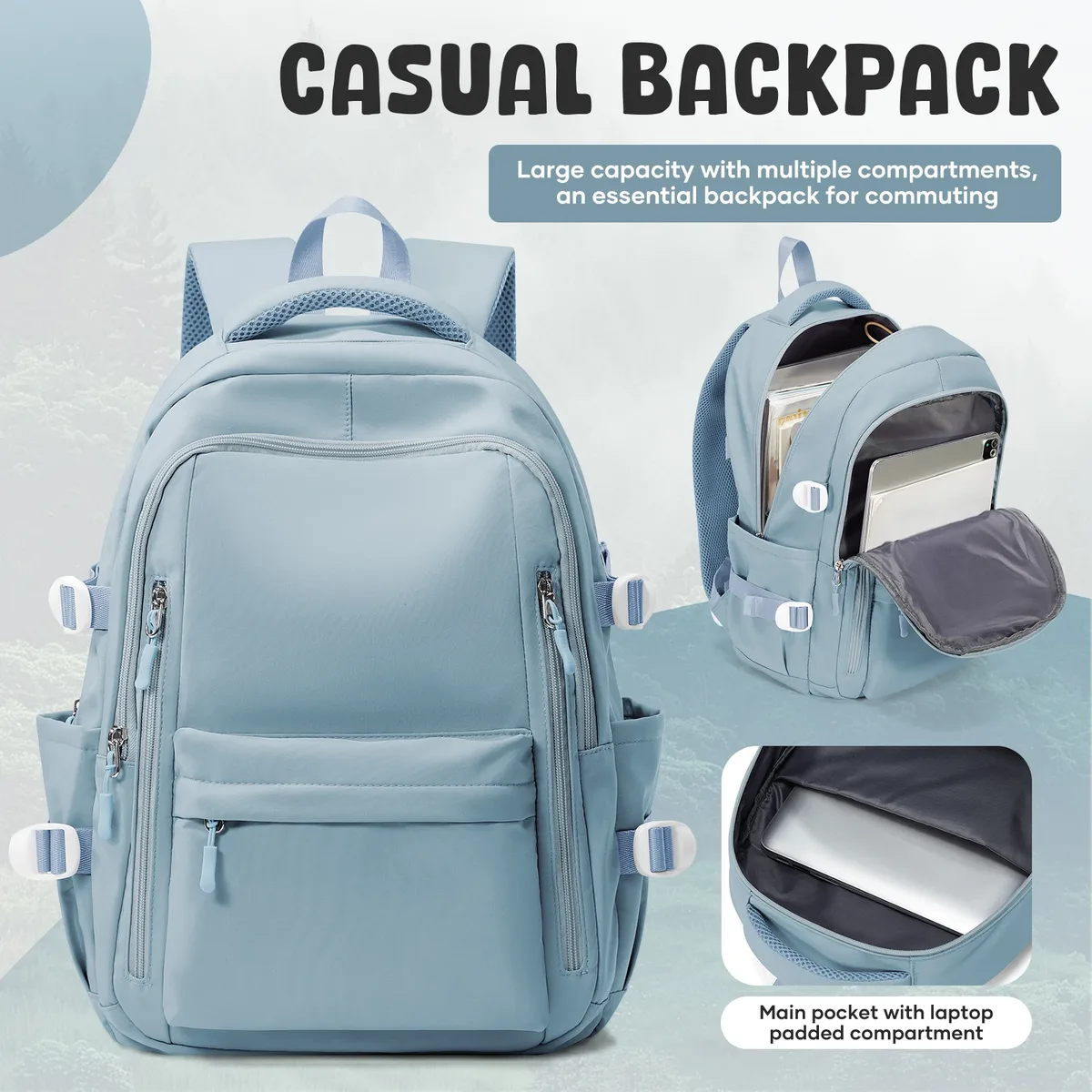 sac à dos grande capacité pour femmes, sac à dos décontracté pour ordinateur portable, sac à dos antivol pour l'école, pour filles et garçons, sac à dos pour filles
