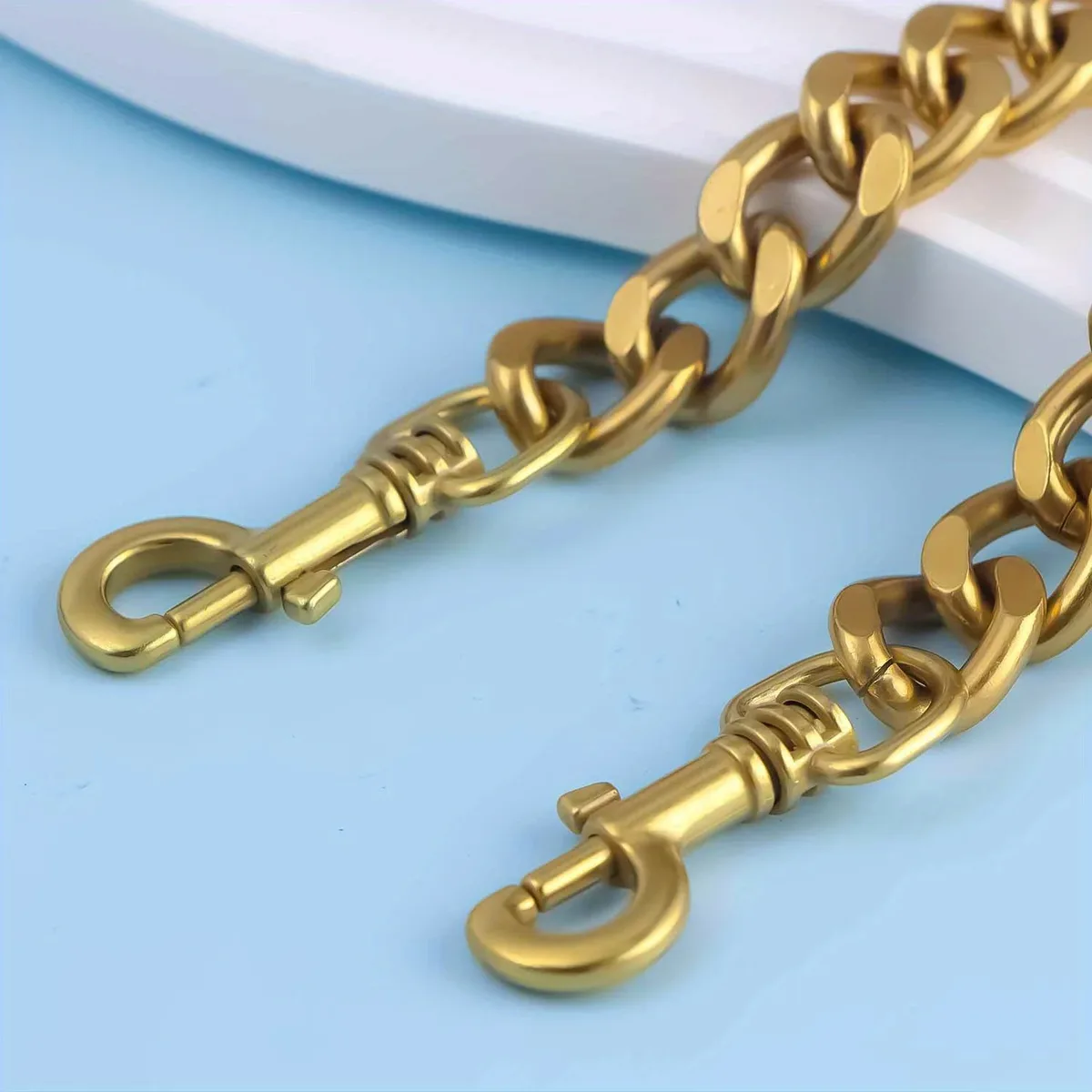 chaîne en métal et aluminium pour sac messager, sangle d'épaule de remplacement, chaîne épaisse, bricolage, chaîne de sac à bandoulière décorative
