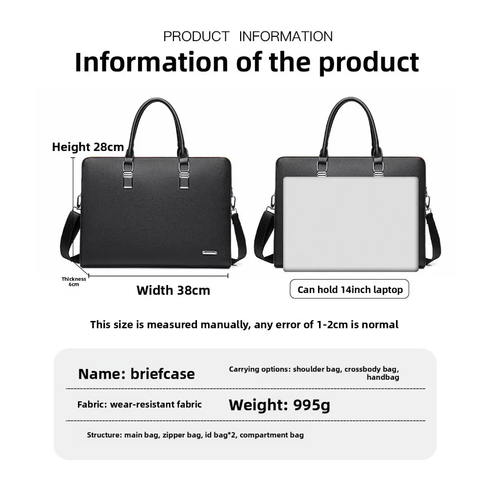 sacs pour hommes grande capacité en cuir sacs à main en peau de vache pour hommes mallette d'affaires sac à bandoulière sac d'ordinateur de voyage d'affaires