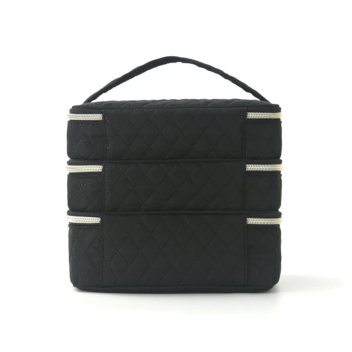 trousse de maquillage à trois couches de luxe, grande capacité, trousse de toilette portative de grande valeur, sac à main de voyage pour cosmétiques