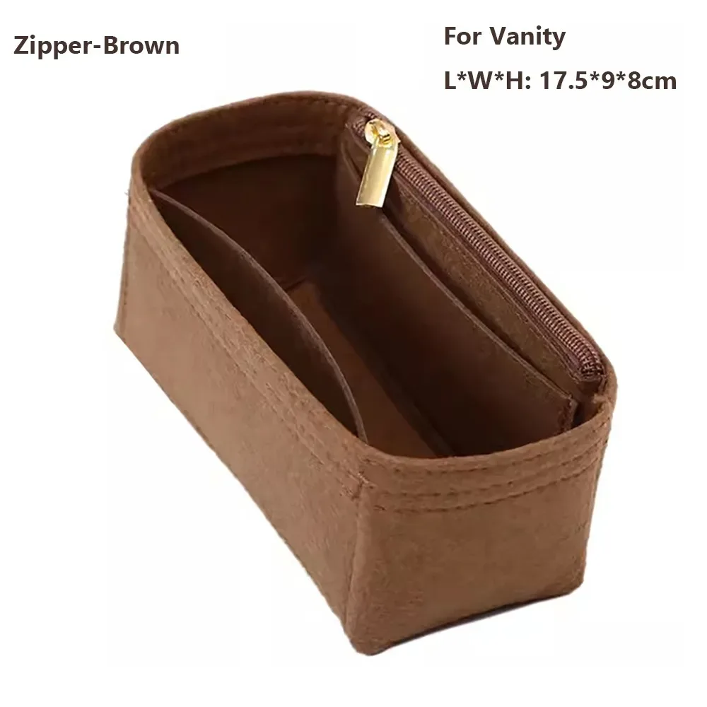 organisateur de sac à main en feutre, support de sac, doublure de sac, rangement portable, sac interne pour lv nice nano/mini/bb/vanity