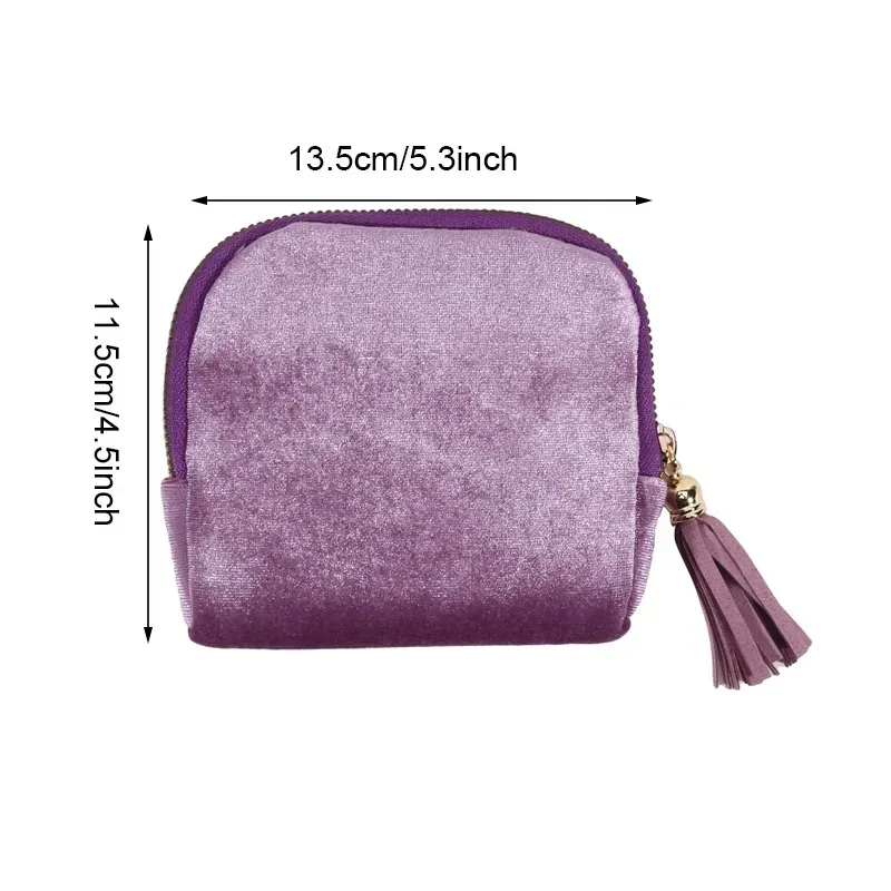 sac de rangement pour bijoux exquis avec pendentif pompon, pochette zippée pour bagues, grande capacité, sac de voyage pour bracelets en cristal