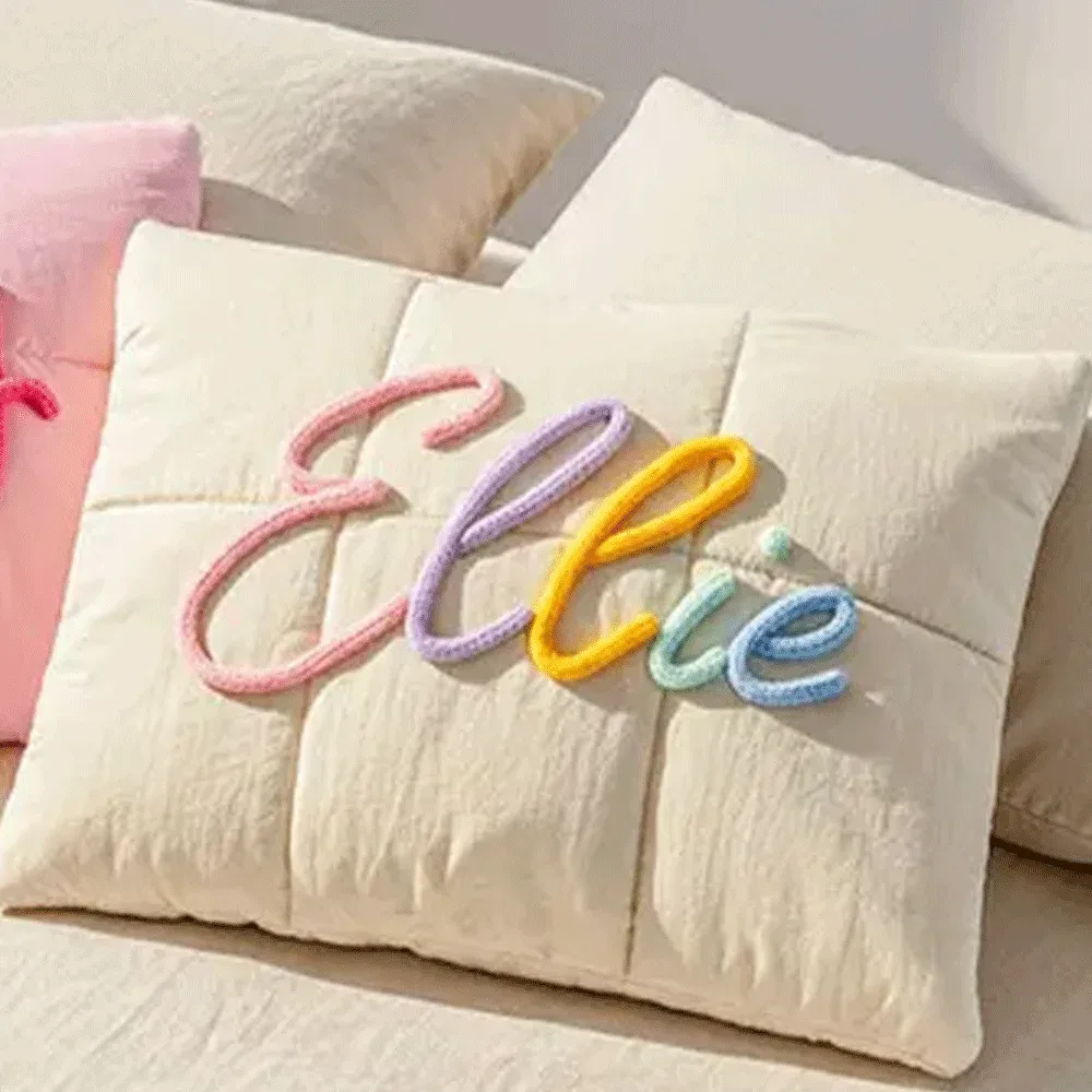 sac pour ordinateur portable personnalisé, étui pour ordinateur portable matelassé avec lettres en chenille personnalisées, housse pour ordinateur portable de 12x16 pouces, cadeau de bureau