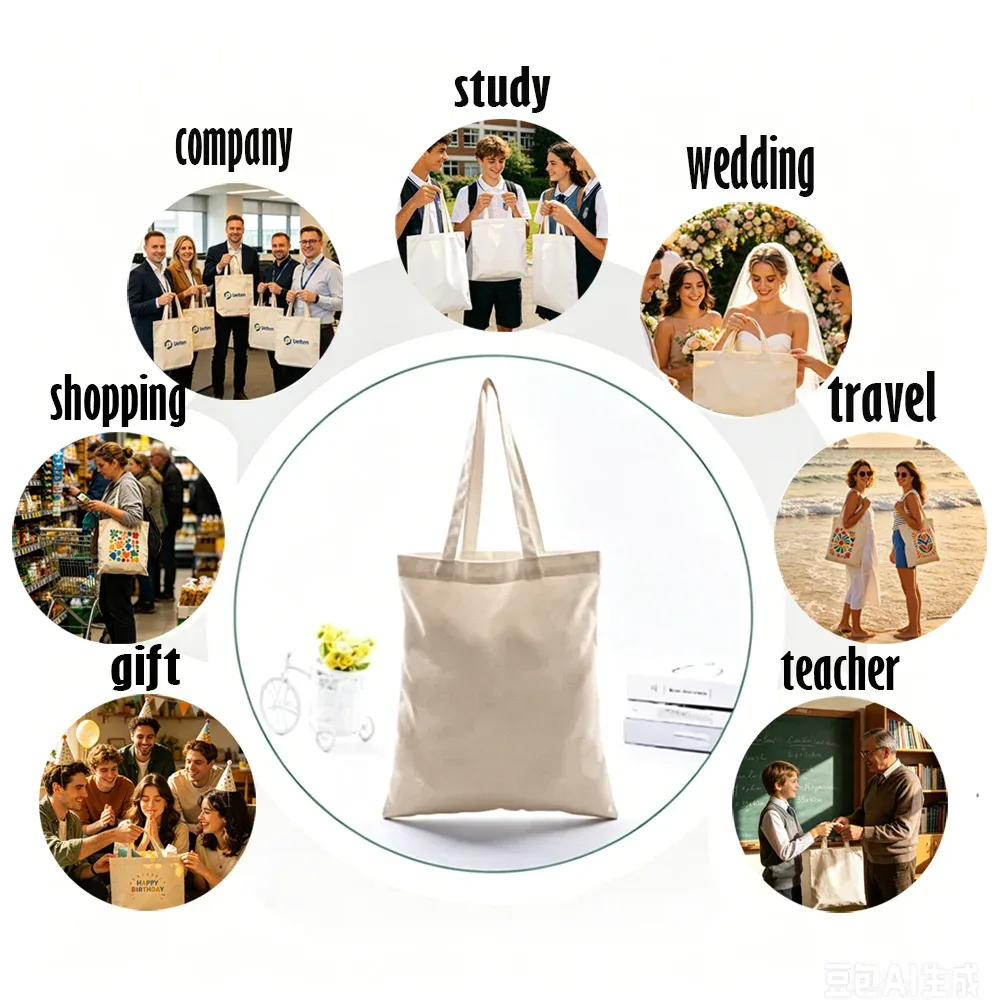 Sacs en toile personnalisés avec logo, cadeau pour demoiselles d'honneur, mariée, étudiants, grand sac de shopping pour femmes, sac de voyage réutilisable, sacs à main