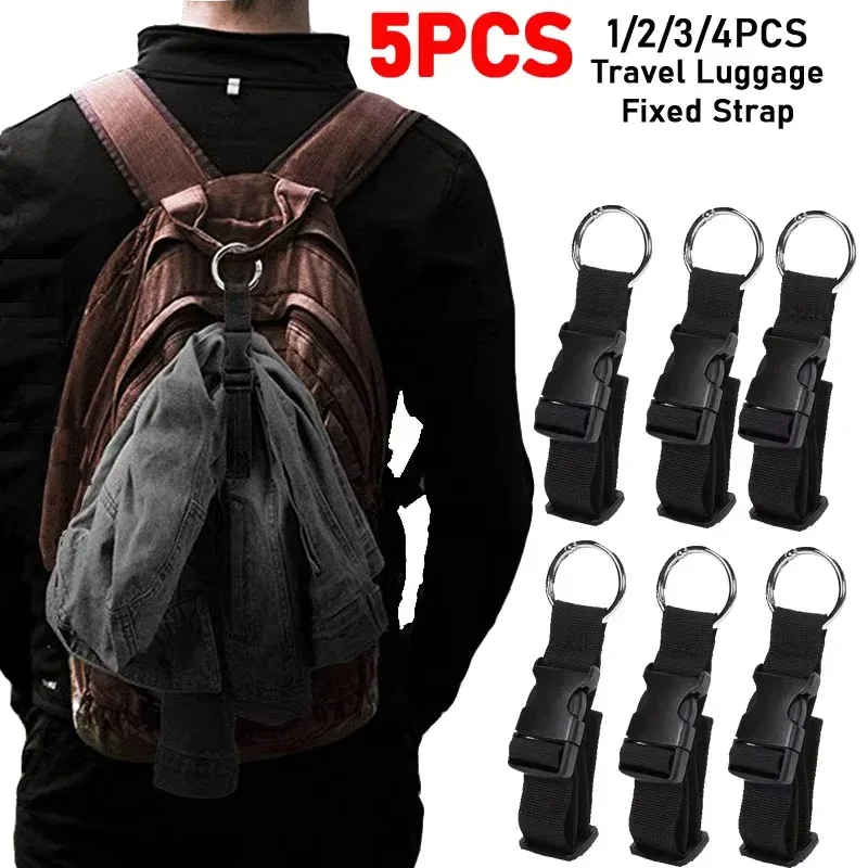 sangle de fixation pour bagages de voyage, sangle externe pour sac à dos, sangle portable avec boucle de déverrouillage, sangle de bagage pour sac supplémentaire, support de veste