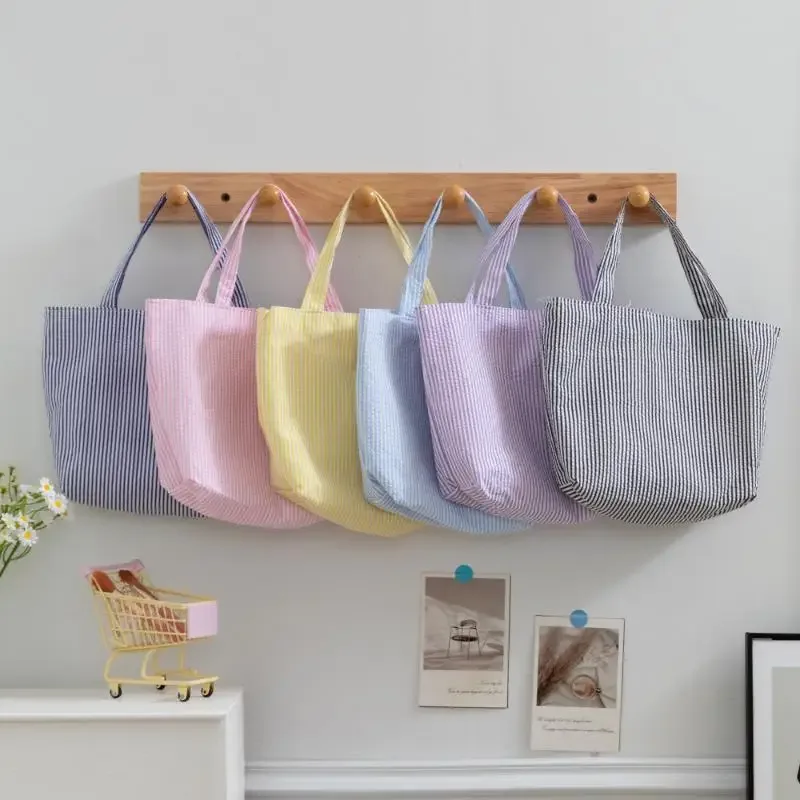 1 pcs sac fourre-tout à motif rayé tendance, sac à bandoulière matelassé polyvalent, sac de shopping de grande capacité