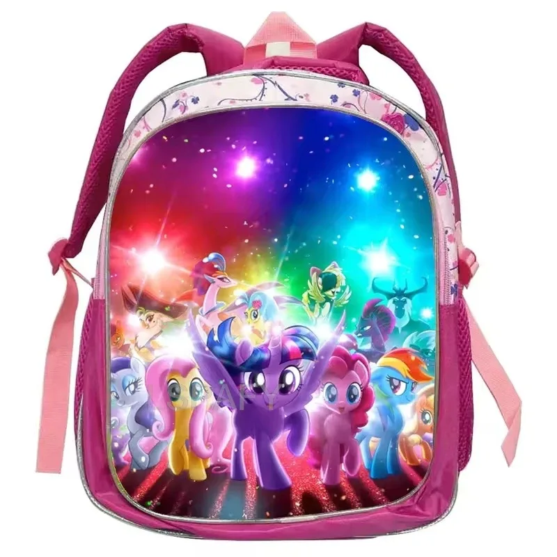 nouveau sac à dos scolaire mignon my little pony pour étudiants, licorne twilight, grande capacité, réduction de la charge, cadeau d'anniversaire