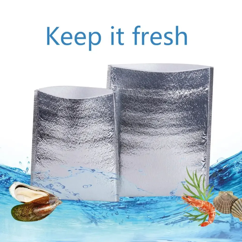 sac isotherme en papier d'aluminium, sac isolant pliable pour pique-nique, sac d'emballage thermique portable pour aliments, livraison de nourriture, porte-boissons, sac isolé