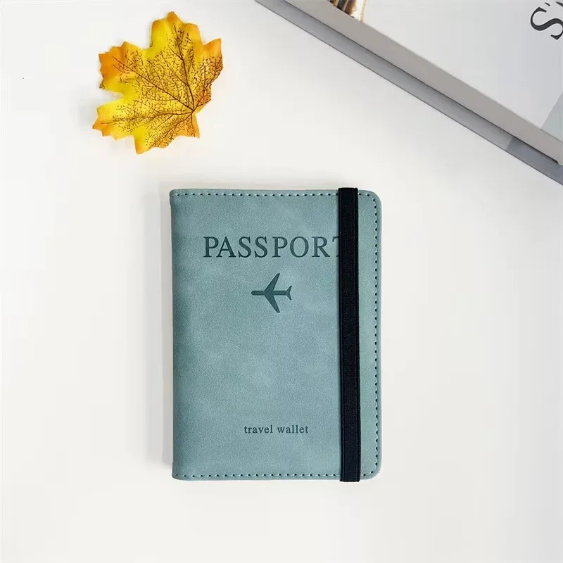 porte-passeport vintage rfid pour femmes et hommes, porte-cartes multifonction, porte-cartes bancaires, étui en cuir pu, accessoires de voyage