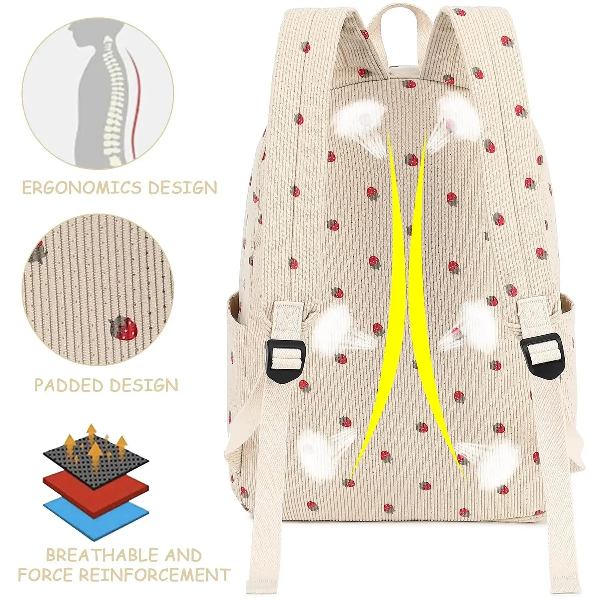 sac à dos de grande capacité pour femmes, sac d'école pour filles et garçons, sac de voyage pour dames