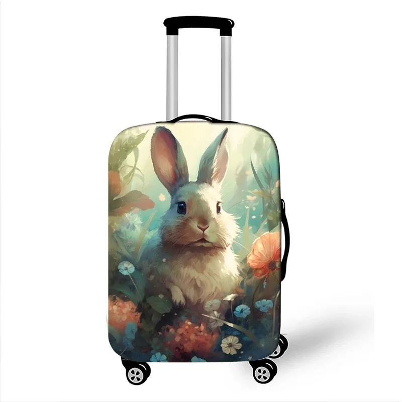 housse de protection pour valise aquarelle, motif animal mignon, tigre, lapin, panda, pour voyage, valise, housse de chariot élastique