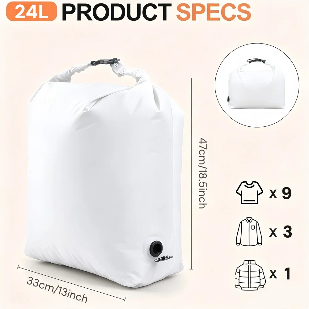 sac de compression sous vide de voyage, sacs de rangement portables grande capacité, cubes de rangement pour vêtements, sacs de voyage anti-poussière
