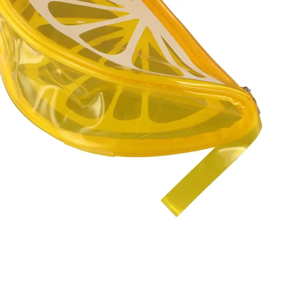 sac à cosmétiques transparent couleur citron, sac de rangement de maquillage portable de grande capacité, trousse de toilette professionnelle multifonctionnelle à fermeture éclair pour femmes