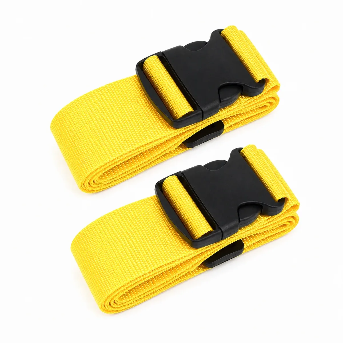 sangles de bagages droites en polyester, 2 pièces, avec boucle de déverrouillage réglable, accessoire de voyage unisexe