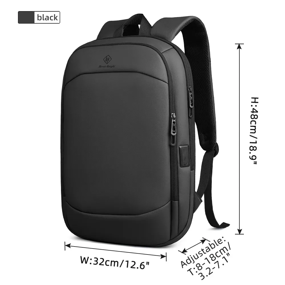 hk business sac à dos pour hommes 17 pouces sac à dos pour ordinateur portable avec port usb mince extensible étanche sac de voyage grand sac d'ordinateur de travail