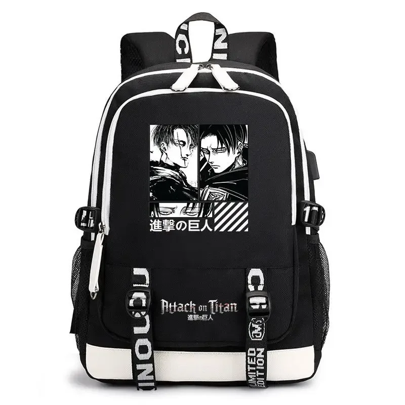 sac à dos anime attack on titan, cartable d'étudiant de grande capacité, léger et durable, peut accueillir un ordinateur de 16 pouces