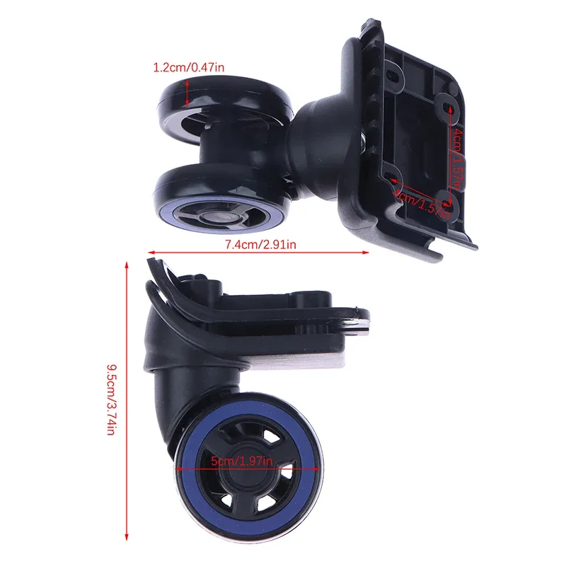 1 ensemble de roues de remplacement pour valise de voyage, roues pivotantes à 360 degrés, silencieuses, accessoires universels pour valise