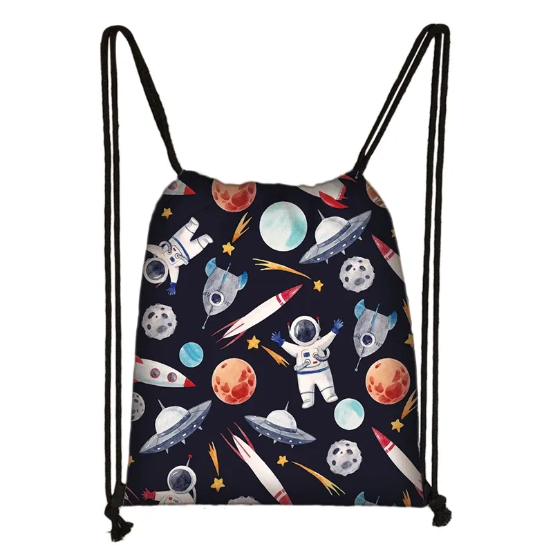 spacvier-sac à dos imprimé pilote pour femme, astronome ovni, proximité wstring, sac de rangement pour chaussures de voyage, support de livre pour adolescent, cadeau