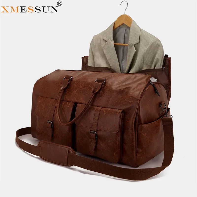 XMESSUN Nouveau Sac de Rangement Pliant Tendance pour Costume, Sac de Voyage Grande Capacité pour Femmes et Hommes, Sac à Main de Créateur, Sac de Sport Ins