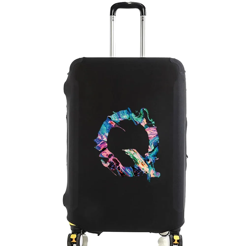 juste de protection pour bagages, peinture à la mode, série 26 lettres, motif de valise, sacs à poussière élastiques, étui, accessoires de voyage, 18-28 po