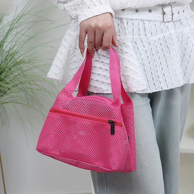 grand sac en filet à séchage rapide, sac fourre-tout léger, sac de rangement pour les essentiels de la plage et de la piscine pour les sorties en famille