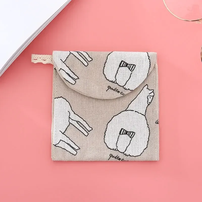 organisateur de cosmétiques pour femmes, sac de rangement pour serviettes hygiéniques, pochette de rangement pour maquillage, porte-monnaie et cartes, petite trousse de toilette pour filles et femmes
