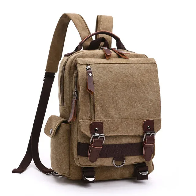 sac à dos en toile pour homme et femme, sacoche de voyage multifonctionnelle